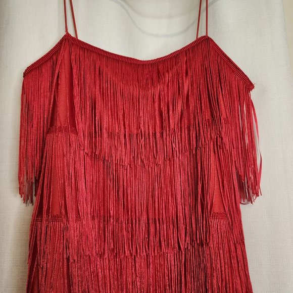 NWT Sincerely Jules Red Fringe Romper - Picture 4 of 7